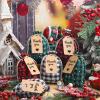 Shappy 48 Pcs Christmas Drawstring Bags Xmas Buffalo Plaid Burlap Candy Bags Linen Treat Sack Holiday Party Favor Christmas Sack Sachet with Cards and Rope(7 x 5 Inch,Black, Red, White, Green) view 2