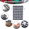 Shappy 48 Pcs Christmas Drawstring Bags Xmas Buffalo Plaid Burlap Candy Bags Linen Treat Sack Holiday Party Favor Christmas Sack Sachet with Cards and Rope(7 x 5 Inch,Black, Red, White, Green) view 4