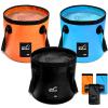 3 Pcs 5 Gallon Bucket Collapsible Foldable Bucket with Handle for Camping Fishing Hiking to Hold Water Folding Container Carry Bag Multiple Use Portable Fold up Lightweight(Blue, Orange, Black) view 1