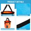 3 Pcs 5 Gallon Bucket Collapsible Foldable Bucket with Handle for Camping Fishing Hiking to Hold Water Folding Container Carry Bag Multiple Use Portable Fold up Lightweight(Blue, Orange, Black) view 4