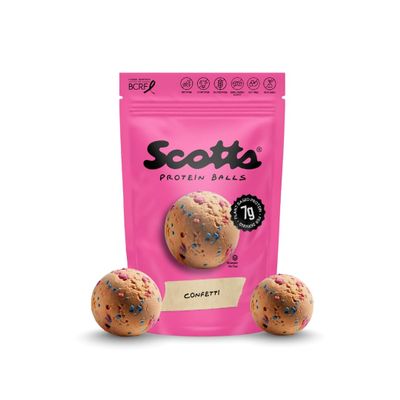 Scotts Protein Balls - Plant-Based Snacks with 7g High Protein - Gluten Free, Non GMO, Dairy Free Energy Balls - Healthy Protein Bites for Kids & Adults