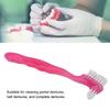 ZJchao False Teeth Cleaning Brush Elderly Portable Plaque Dirt Removal Denture Brush Home Travel() view 2