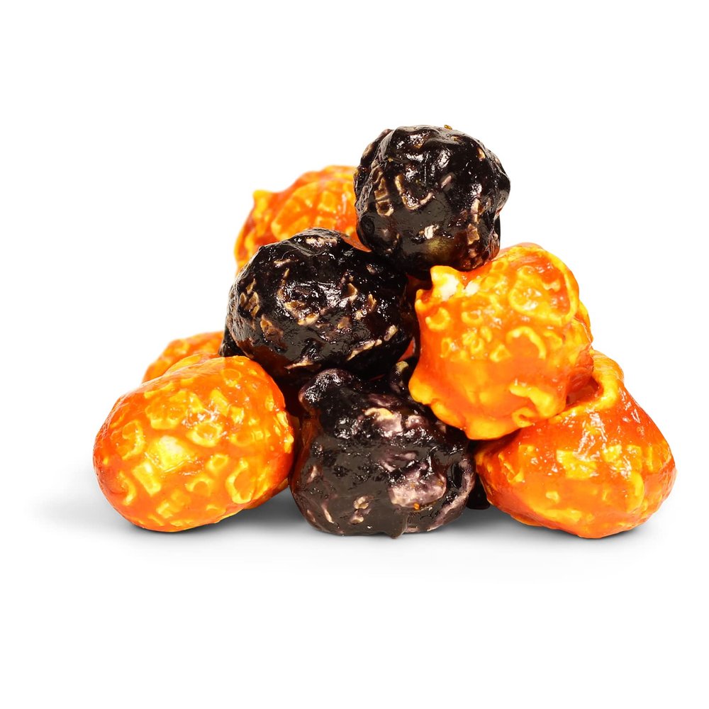 Spooky Pop Halloween Black & Orange Popcorn by It's Delish, 1 LB Bulk Bag | Bulk Gourmet Air Popped Pop Corn Snack - Fruity Orange Themed Candy Confetti | Birthday Party, Events  Vegan, Kosher