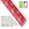 Cute Red and Green Paw Print Christmas Wrapping Paper, Thick Premium Cat Dog Lover Gift Wrap, Pet Theme Holiday Party Decoration Decor (12 foot x 30 inch roll) view 4