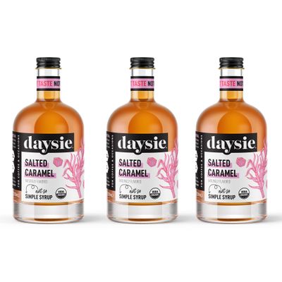 Daysie Certified Organic Salted Caramel Syrup, 6.76 Fluid Ounces, Pack of 3