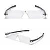 DIBAKO Flat Folding Reading Glasses Men Women Computer Eyeglasses Super Slim Rotating Vision Eyeglasses Blue Light Blocking (Color : Black, Size : 3.0X) view 2