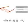 DIBAKO Flat Folding Reading Glasses Men Women Computer Eyeglasses Super Slim Rotating Vision Eyeglasses Blue Light Blocking (Color : Black, Size : 3.0X) view 4