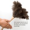 THARAHT 1PCS Ostrich Feather Duster Fluffy Natural with Wood Handle Reusable Washable for Cleaning Keyboard,Home,Car,Office Ostrich Feather Duster,16 Inch view 4