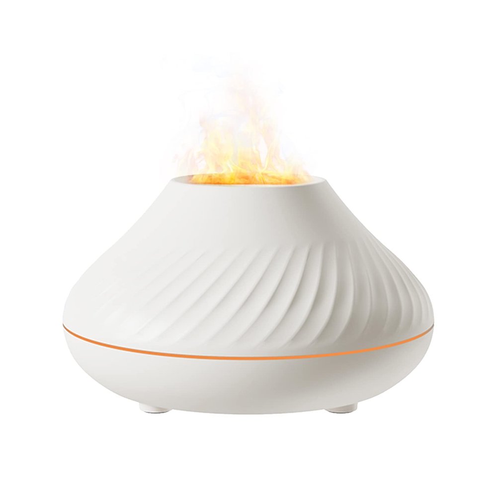 Ailgely Flame Mist Humidifier Aromatherapy Essential Oil Diffuser With 7 Color Night Light Quiet Auto-off USB Humidifier for Home Office Bedroom Baby Room