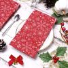 AnyDesign Christmas Guest Napkins 3 Ply Disposable Paper Pack Snowflake Decorative Red Dinner Hand Napkin Towel for Xmas Party Supplies Winter Holiday Wedding Birthday Table Decorations, 80Pcs view 4