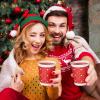 Sieral 144 Pcs Christmas Disposable Paper Cups Bulk 8 oz Christmas Coffee Cups Hot Chocolate Mug Snowflake Assorted Holiday for Xmas Party Drinking Tea Beverage Hot Cocoa Bar Winter Daily Use, 9 Style view 4
