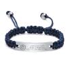 XUANPAI Medical Alert Bracelet for Women-Free Personalized Handmade Adjustable Braided Rope Bracelet for Mens/Medical ID Bracelet for Men Women/Medical ID Identification Bracelet Dark Blue view 1