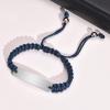 XUANPAI Medical Alert Bracelet for Women-Free Personalized Handmade Adjustable Braided Rope Bracelet for Mens/Medical ID Bracelet for Men Women/Medical ID Identification Bracelet Dark Blue view 2