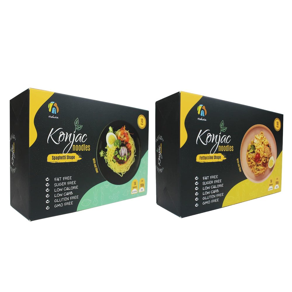 Hethstia 20-Pack Shirataki Noodle Keto Spaghetti Pasta and Konjac Fettuccine Pasta(Each 5 oz,10 Packs Oat Flavor) Paleo-Friendly, Sugar Free, Gluten-Free, Low Calorie and Vegan