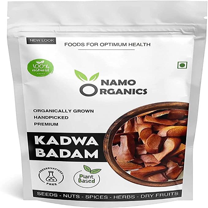 dakomyo Kengos Namo Organics - Sugar Kadwa Badam 250 Gm Diabetes Bitter Almonds Sky Fruit/Mahogany Seeds Sourced from 100% Organic Farms (Bitter Almond) 8.8185 Ounce
