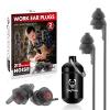 Softvox Corded Ear Plugs for Work 2 Pairs, 100x Reusable Ultra-Comfy Earplugs with Detachable String, Hearing Protection for Shooting Range Construction Mowing Focus Safety, 25 dB Noise Reduction view 1