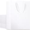 EUSOAR Medium White Gift Wrap Bags, 25 Pack 7.8x3.9x11 inches Shopping Bags with Handles Bulk, Party Favor Wrapping Bags for Wedding, Craft Grocery, Boutique, Merchandise, Retail, Business view 1