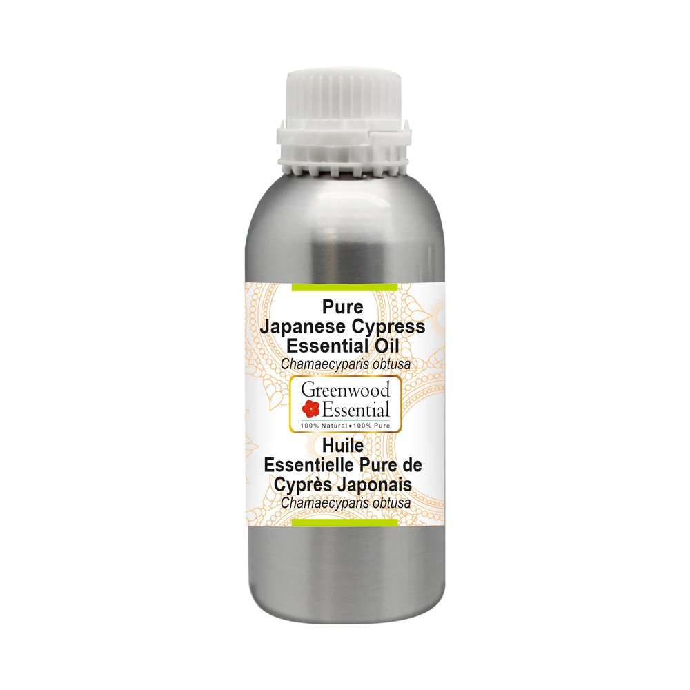 Greenwood Essential Pure Japanese Cypress Essential Oil (Chamaecyparis obtusa) Steam Distilled 630ml (21 oz)
