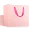EUSOAR Small Pink Shopping Bags, 25 Pack 10.6x3.1x8.3 inches Gifts Wrap Bags with Handles Bulk, Party Favor Wrapping Bags for Wedding, Craft Grocery, Boutique, Retail, Business view 1
