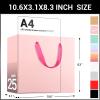 EUSOAR Small Pink Shopping Bags, 25 Pack 10.6x3.1x8.3 inches Gifts Wrap Bags with Handles Bulk, Party Favor Wrapping Bags for Wedding, Craft Grocery, Boutique, Retail, Business view 2