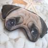 3D Cute Animal Funny Sleep Eye Mask for Men Women, Soft Plush Dog Blindfold Sleeping Mask for Plane Travel Yoga Office Snap Nap Eye Cover Eyeshade view 4