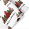 Buffalo Plaid Leopard Print Christmas Wrapping Paper Thick Premium Modern Farmhouse Gift Wrap (12 foot x 30 inch roll) view 1