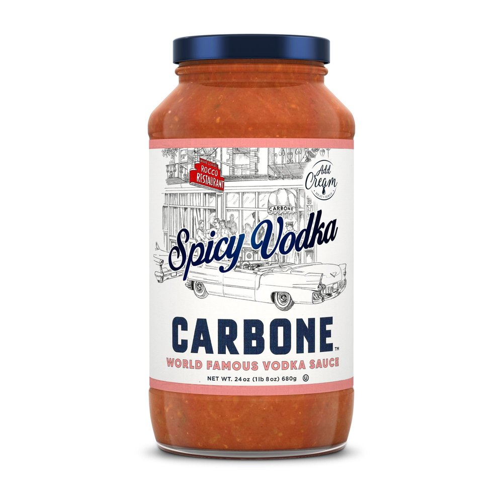 Carbone Spicy Vodka Pasta Sauce | World Famous Signature Recipe | Slow-Cooked with 100% Italian Tomatoes | Vegetarian, Gluten Free, Low Carb, Keto Pasta Sauce, 24 Fl Oz