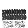 20 pcs Heel Plates Shoe Heel Taps Rubber Tips Sole Heel Repair Pad Replacement with Nails, Middle Black view 1