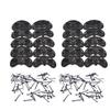 20 pcs Heel Plates Shoe Heel Taps Rubber Tips Sole Heel Repair Pad Replacement with Nails, Middle Black view 3