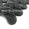 20 pcs Heel Plates Shoe Heel Taps Rubber Tips Sole Heel Repair Pad Replacement with Nails, Middle Black view 4
