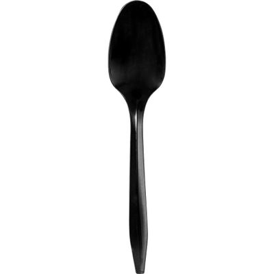 Genuine Joe Medium-weight Individually Wrapped Black Teaspoons (Pack of 1000)