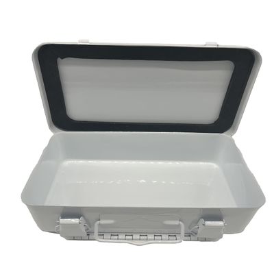 Rapid Care White Metal Empty First Aid Kit Box, 7-1/2'' L x 4-1/2'' W x 2-3/8'' H, 1.32 pounds