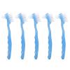 5pcs Denture Brush Set, Double Head Professional Denture Cleanning Travel Portable Double Sided False Teeth Cleaning Brush(Blue) view 1