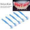 5pcs Denture Brush Set, Double Head Professional Denture Cleanning Travel Portable Double Sided False Teeth Cleaning Brush(Blue) view 4