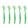 5pcs Denture Brush Set, Double Head Professional Denture Cleanning Travel Portable Double Sided False Teeth Cleaning Brush(Green) view 1