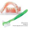 5pcs Denture Brush Set, Double Head Professional Denture Cleanning Travel Portable Double Sided False Teeth Cleaning Brush(Green) view 3