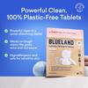 BLUELAND Laundry Detergent Tablets, Starter Set, 60 Count with Tin, Plastic-Free Eco-Friendly Pods, Sheets, Liquid Alternative - Fragrance Free and Clear, Natural, Gentle view 2