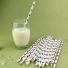 100 pcs Rainbow Foil Polka Dot and Star Paper Straws, Colorful Metallic Shiny Blue Green Gold Red Pink Party Drinking Straws Bulk, Kids Wedding Holiday Birthday Cake Pop Sticks (Mixed 2 Styles) view 2