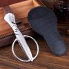 KEENSUN Cigar Scissors Cutter, Stainless Steel Guillotine Double Blade Straight Cut Scissors (Silver) with Leather Case Cigar Accessories for Cigars(2.75" Handle Width) view 2