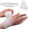 6 Pack Self Adherent Cohesive Wrap Bandages 1 Inches X 5 Yards, First Aid Tape, Elastic Self Adhesive Tape, Athletic, All Sports wrap Tape, Breathable Wound Tape, Bandage Wrap for Wrist, Ankle,White view 4