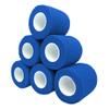 6 Pack Self Adherent Cohesive Wrap Bandages 2 X 5 Yards, First Aid Tape, Elastic Self Adhesive Tape, Athletic, All Sports wrap Tape, Breathable Wound Tape, Bandage Wrap for Wrist, Ankle, Blue view 1