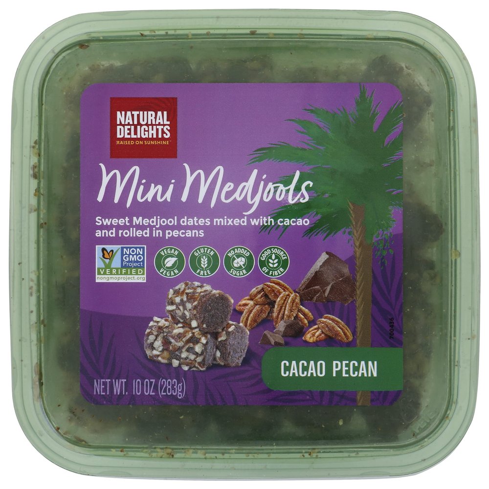 Bard Valley Organic Cacao with Pecans Medjool Date Roll, Non-GMO, 10 Ounce (Pack of 12)