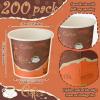 Funtery 200 Pieces Disposable Espresso Coffee Cups 3 oz Small Paper Cups for Coffee Tea Cocoa Juice Mini Paper Supplies for Cafes Offices and Home view 3