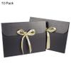 10PCS Gift Envelopes Wrapping Bags for Scarves, Birthday Cards, Party Favors - Cardboard Present Envelopes with Ribbon Bowknot (Black) view 3