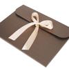 10PCS Gift Envelopes for Scarves, Birthday Cards - Paper Wrapping Bags Bulk Party Favor Cardboard Present Envelopes With Ribbon Bowknot (Brown) view 2