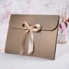 10PCS Gift Envelopes for Scarves, Birthday Cards - Paper Wrapping Bags Bulk Party Favor Cardboard Present Envelopes With Ribbon Bowknot (Brown) view 4
