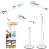 12X Magnifying Glass with Light and Stand, Krstlv LED 5 Color Modes, Stepless Dimmable Magnifying Floor Lamp, 3-in-1 Adjustable Swing Arm Lighted Magnifier Lamp with Clamp for Reading, Craft, Esthetic view 1