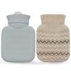 320ml Hot Water Bottle with Knited Cover, Mini Hot Water Bag for Pain Relief, Waist, Back, Neck, Shoulders, Small Leak Proof Hot Water Bottle with Removable Cover for Women, Kids, Best Gifts view 1