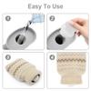 320ml Hot Water Bottle with Knited Cover, Mini Hot Water Bag for Pain Relief, Waist, Back, Neck, Shoulders, Small Leak Proof Hot Water Bottle with Removable Cover for Women, Kids, Best Gifts view 2