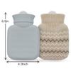 320ml Hot Water Bottle with Knited Cover, Mini Hot Water Bag for Pain Relief, Waist, Back, Neck, Shoulders, Small Leak Proof Hot Water Bottle with Removable Cover for Women, Kids, Best Gifts view 3